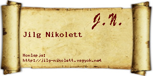 Jilg Nikolett névjegykártya